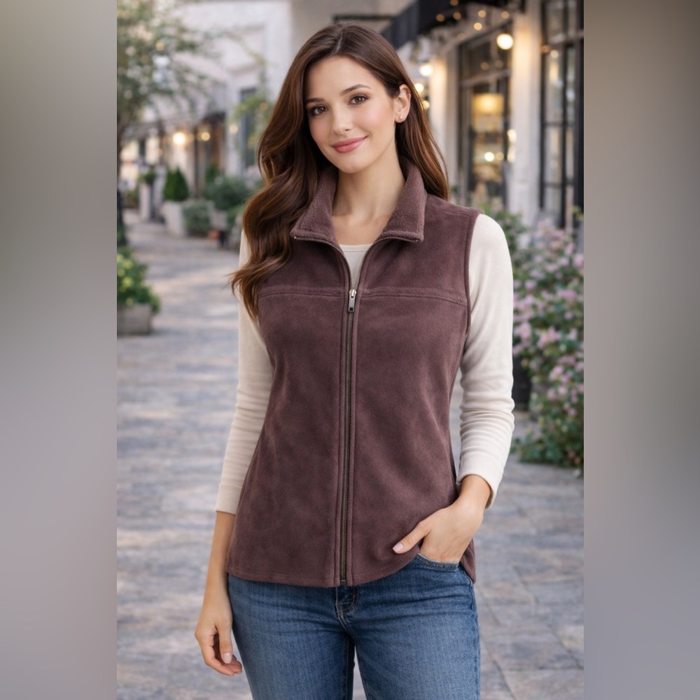Westbound Chocolate Brown Faux Suede Vest